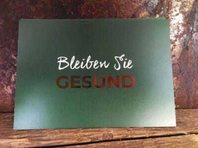 Postkarte Bleiben Sie gesund